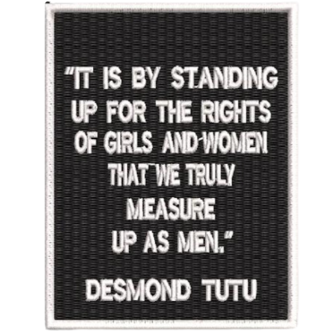 Measure Up As Men Desmond TuTu Embroidered Iron/Sew on Patch