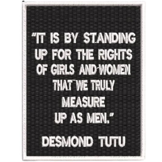 Measure Up As Men Desmond TuTu Embroidered Iron/Sew on Patch