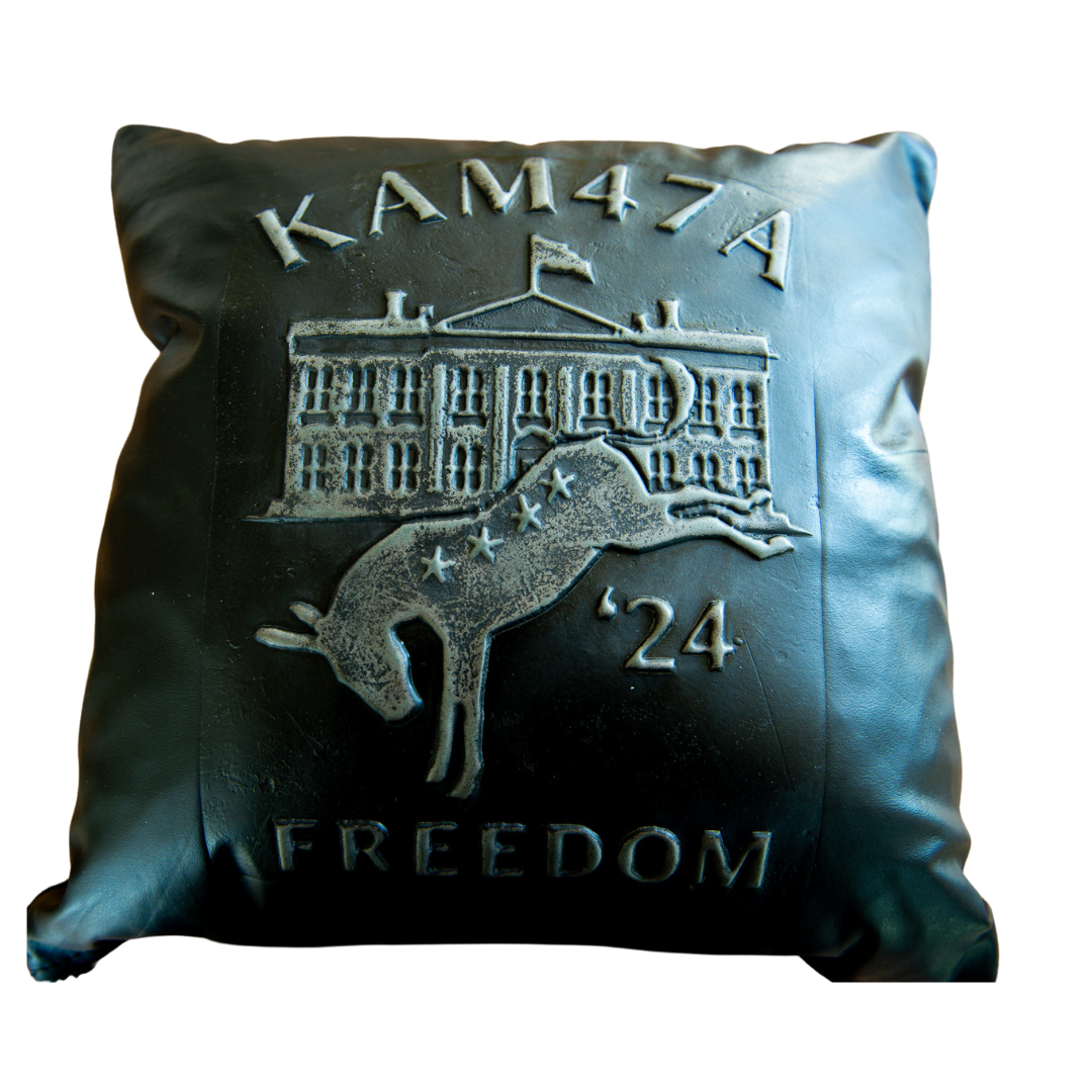 KAM47A Freedom Leather Embossed Accent Pillow